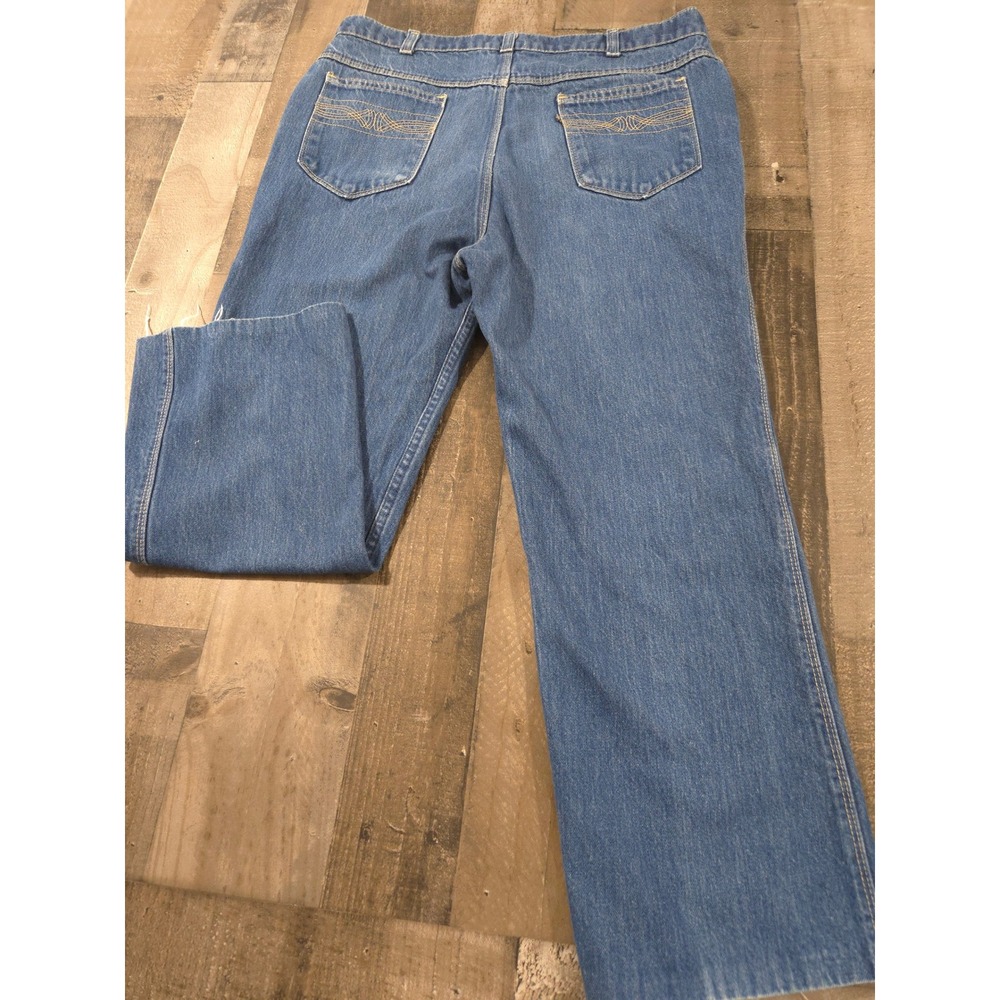 Vintage 70s 80s Levis Movin On Jeans Blue Tab Gold Script Denim Made in USA - Picture 4 of 10